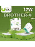 UMH BROTHER-4 17W Dual USB Fast mobile Charger