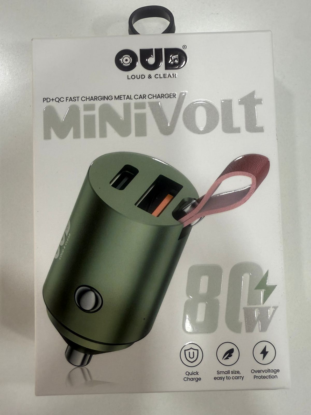 मिनिवोल्ट मेटल 80W ओयूडी पीडी कार चार्जर